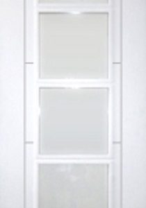 Internal White Primed Vancouver 4 Light (OBSCURE GLASS) Door